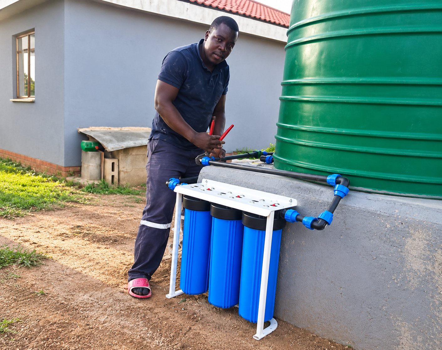 Purification System Installation Including Filters